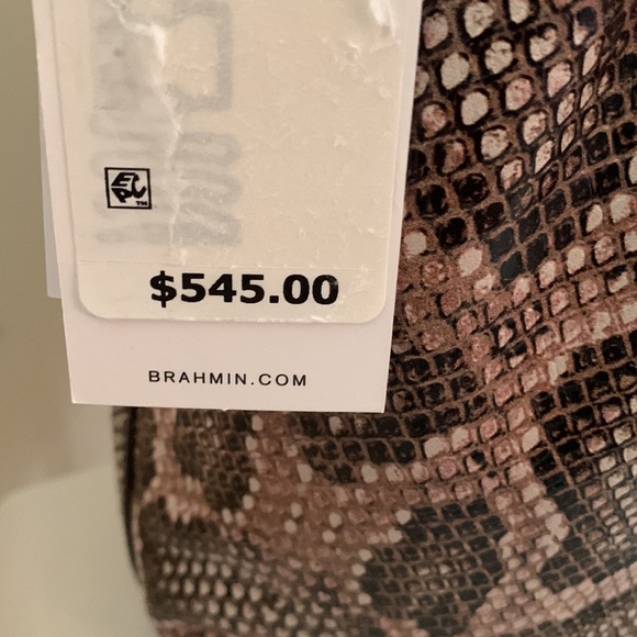 Brahmin Haiku Collection Renata Animal Print Leather Tote Bag - Picture 7 of 16